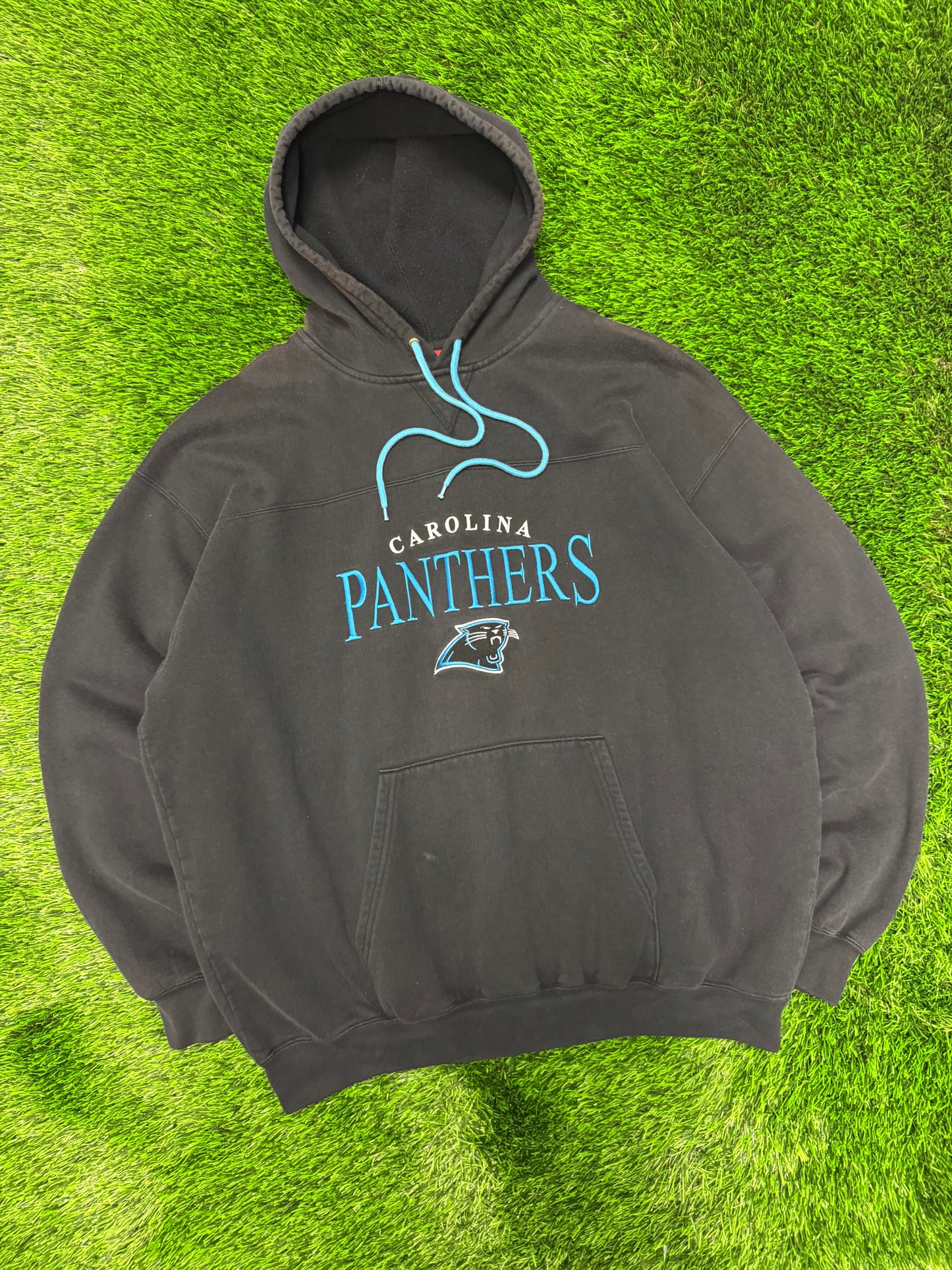 00s Carolina Panthers Spell Out Faded Hoodie (XL)