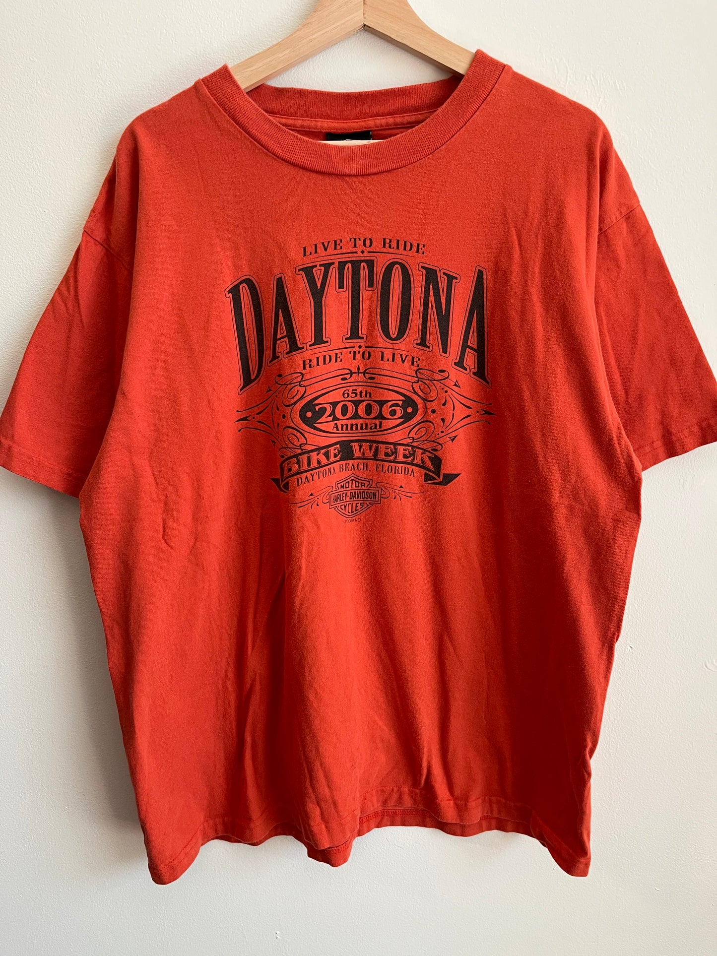 2006 Harley Davidson Orange Daytona Tee (XL)
