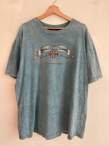 2000 Harley Davidson Canoga Park, CA Teal Faded Tee (XL)