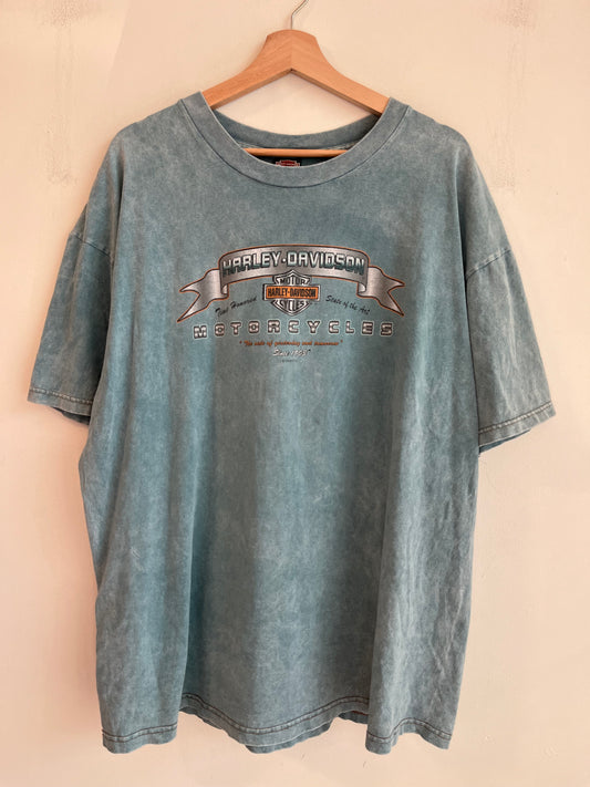 2000 Harley Davidson Canoga Park, CA Teal Faded Tee (XL)