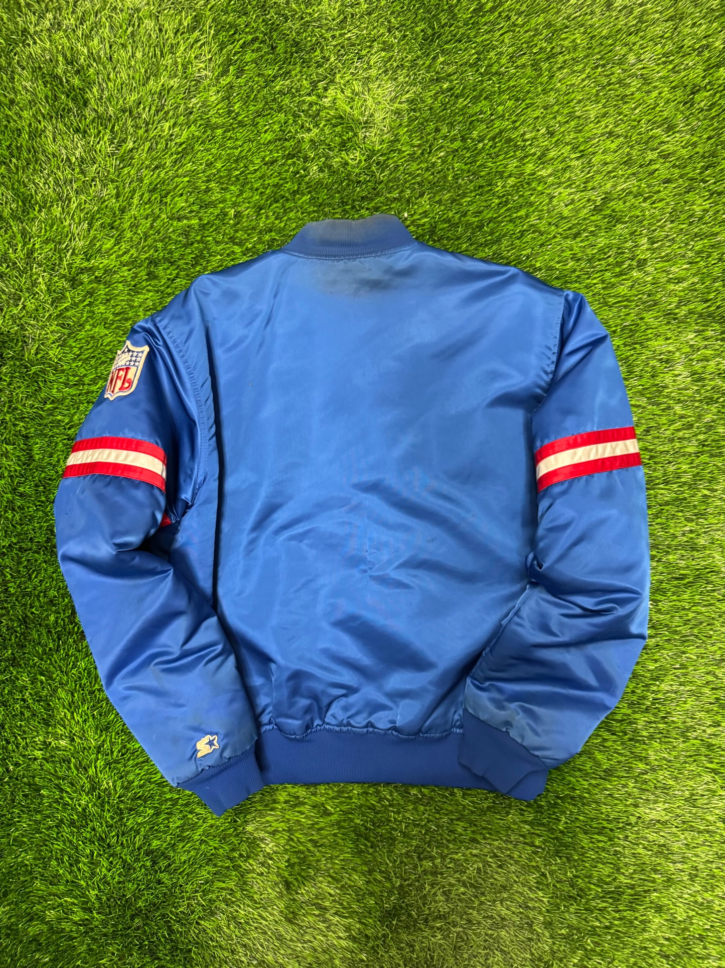 80s New York Giants Vintage Starter Satin Jacket (L)