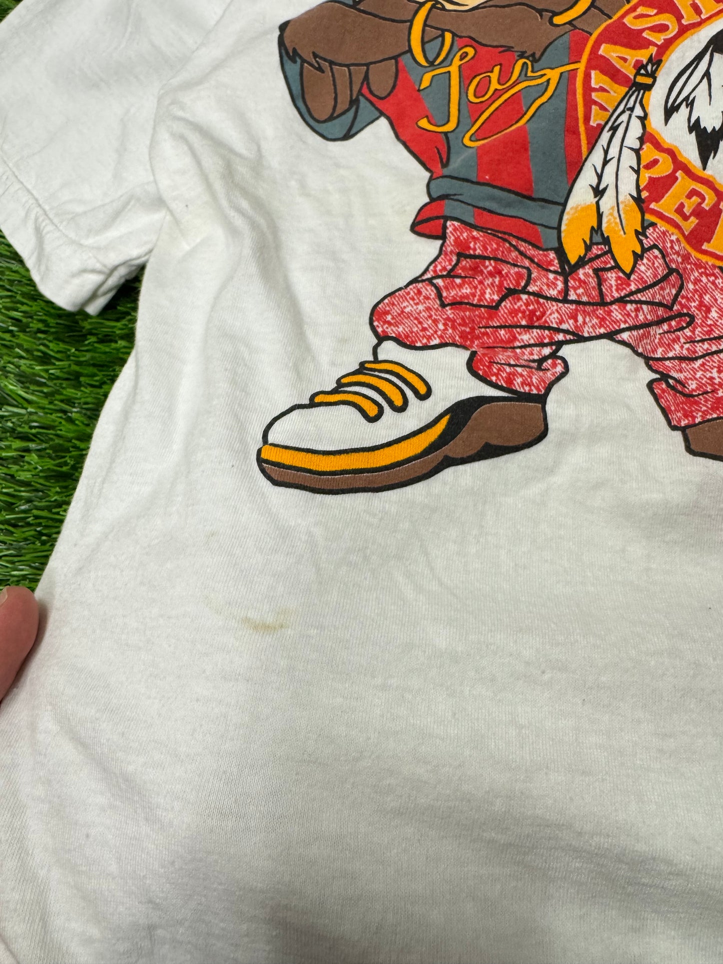 90s Washington Redskins Looney Tunes Taz & Bugs Tee (L)