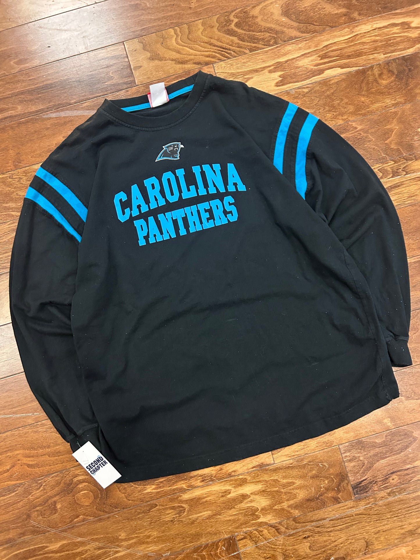 00s Carolina Panthers Striped Long Sleeve Shirt (L)
