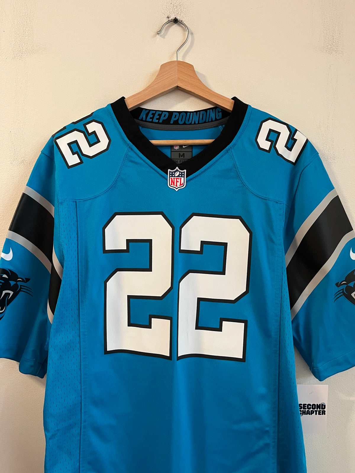 2010s Carolina Panthers Christian McCaffery Blue Nike Jersey (M)