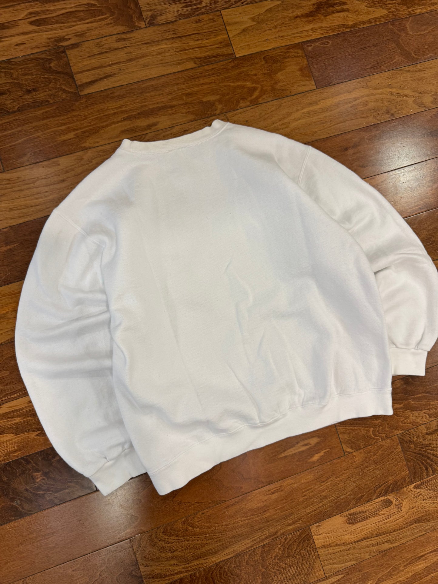 90s Nike White Essential Swoosh Crewneck (M)