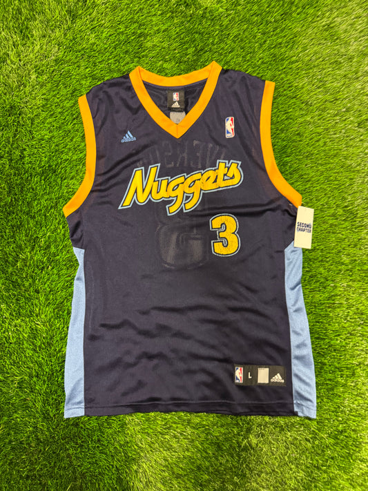 00s Denver Nuggets Allen Iverson Vintage Adidas NBA Jersey (L)