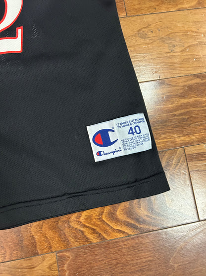 90s Philadelphia 76ers Jerry Stackhouse #42 Champion Vintage NBA Black Jersey (S)
