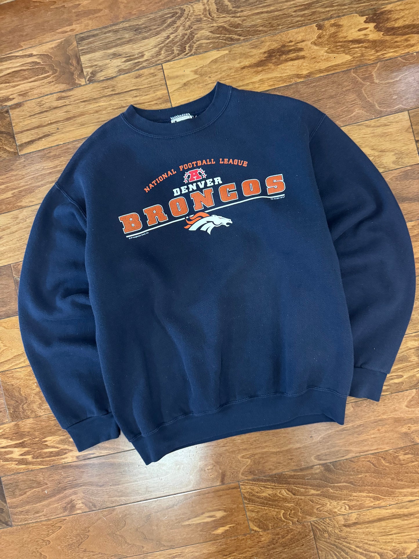 2001 Denver Broncos AFC Champs Vintage Crewneck (M)
