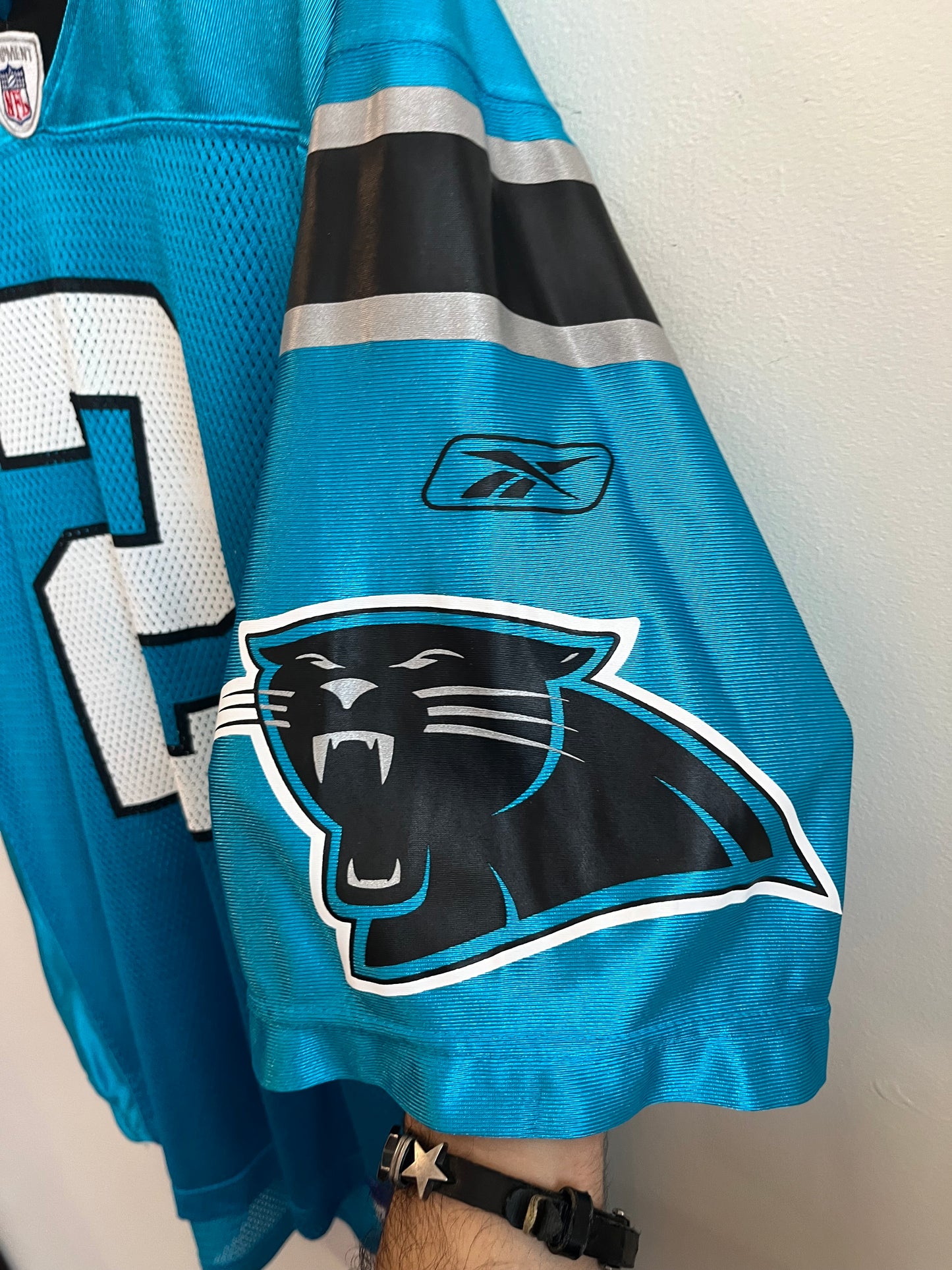 00s Carolina Panthers Jimmy Clausen #2 Blue Reebok Jersey (L)