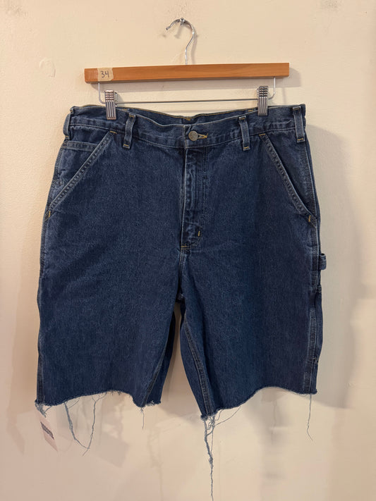 2018 Carhartt Dark Wash Carpenter Shorts (34)
