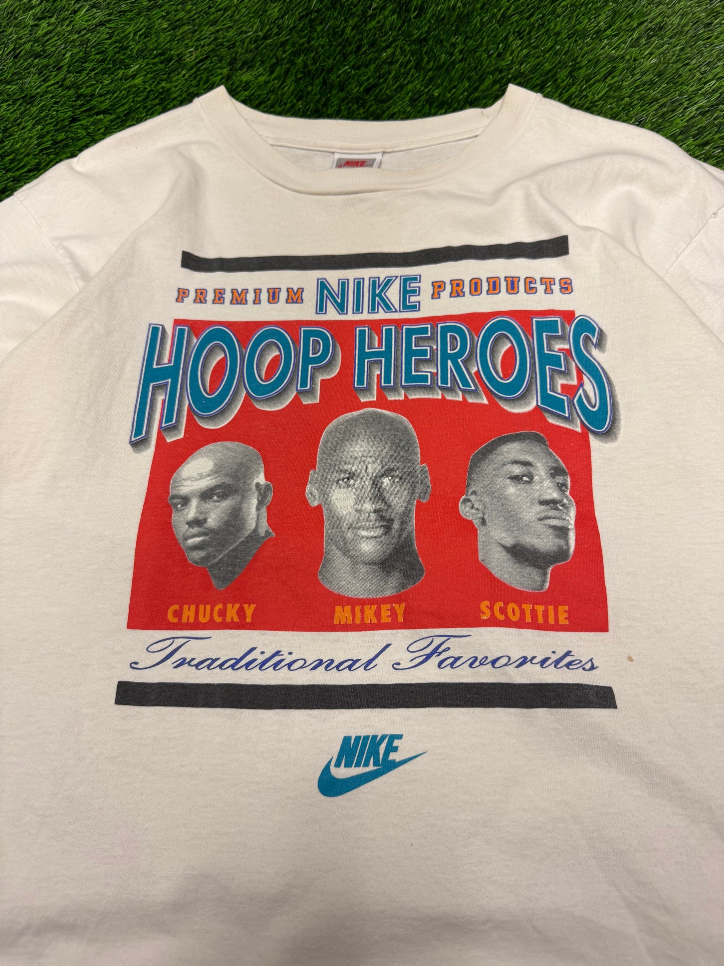 90s Nike Hoop Heroes Barkley Jordan Pippin Vintage Tee (XL)