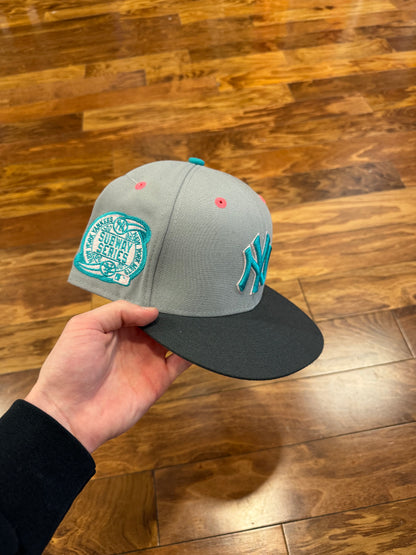 New York Yankees Subway Series Grey/Pink Fitted Hat (7 1/8)