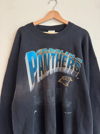 1994 Carolina Panthers Nutmeg Faded Black & Gold Crewneck (XL)