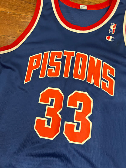 90s Detroit Pistons Grant Hill #33 Champion NBA Jersey (L)