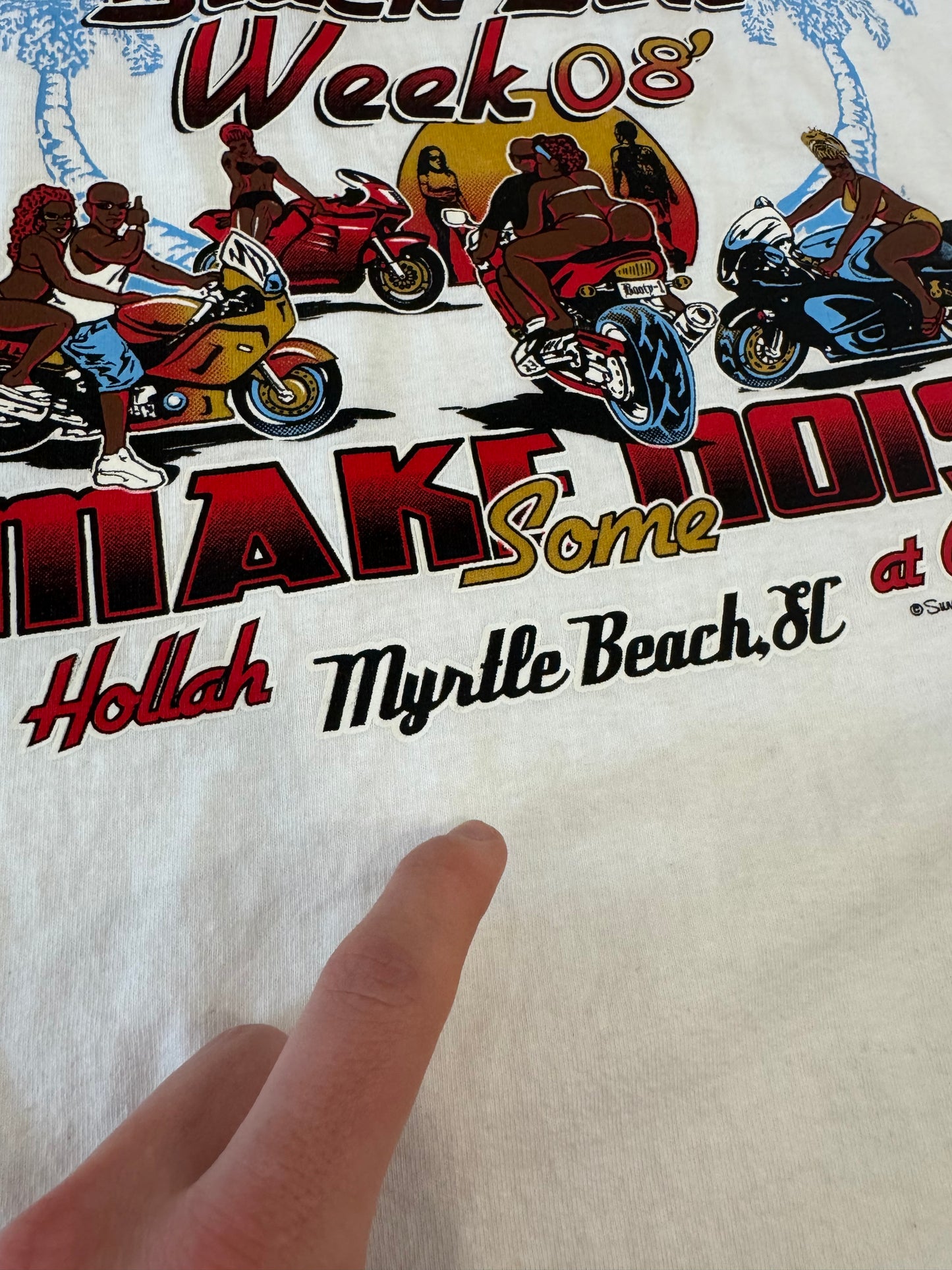 2008 Black Bike Week "Make Noise" Tee (L)