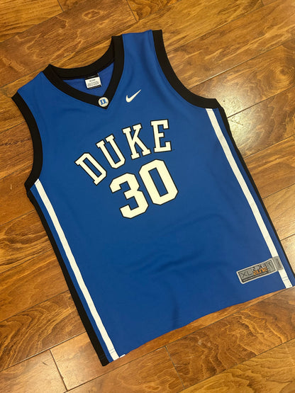 00s Duke #30 Nike Elite Basketball Jersey (Youth XL)