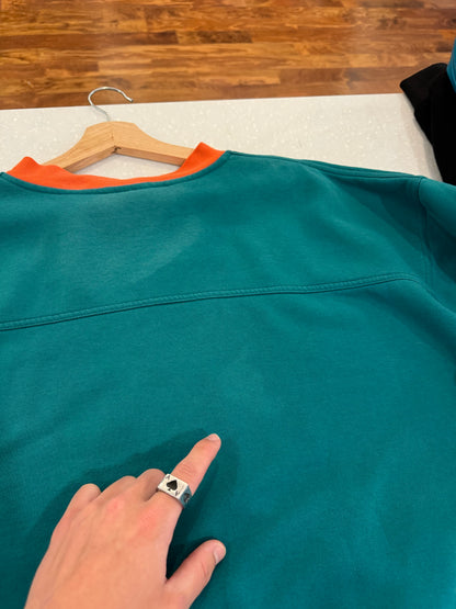 90s Miami Dolphins Embroidered Lee Sports Crewneck (XL)