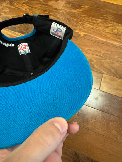 90s Carolina Panthers Logo Athletic Striped Hat (OS)