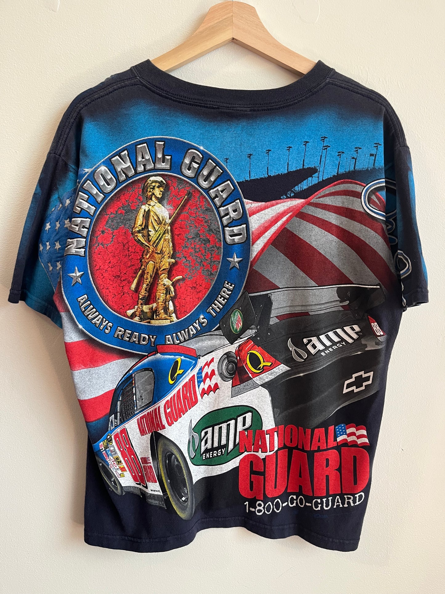 00s Dale Earnhardt Jr National Guard Nascar AOP Tee (M)