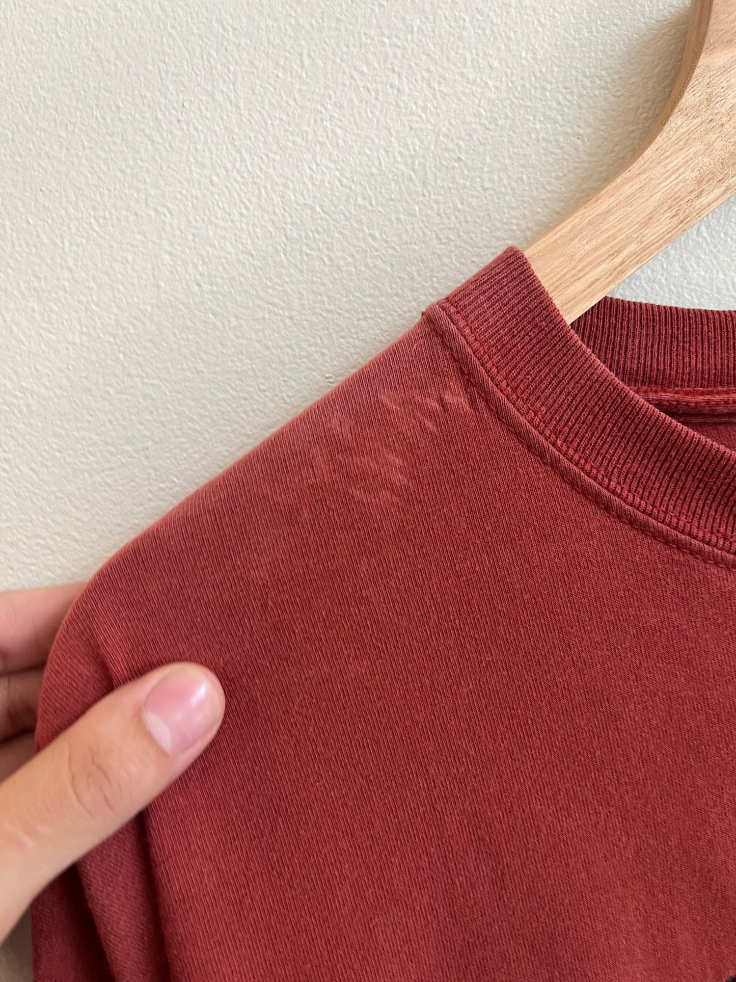 00s Harley Davidson Embroidered Burgundy Long Sleeve Shirt (XL)