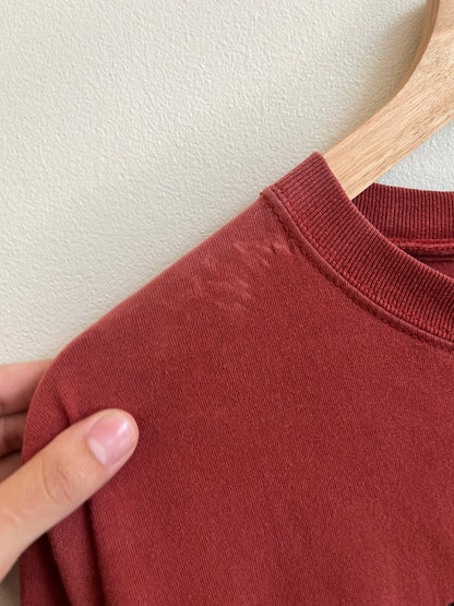 00s Harley Davidson Embroidered Burgundy Long Sleeve Shirt (XL)