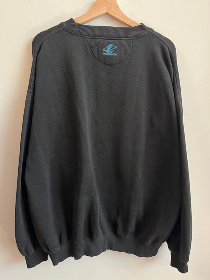 90s Carolina Panthers Logo Athletic Black Crewneck (XXL)
