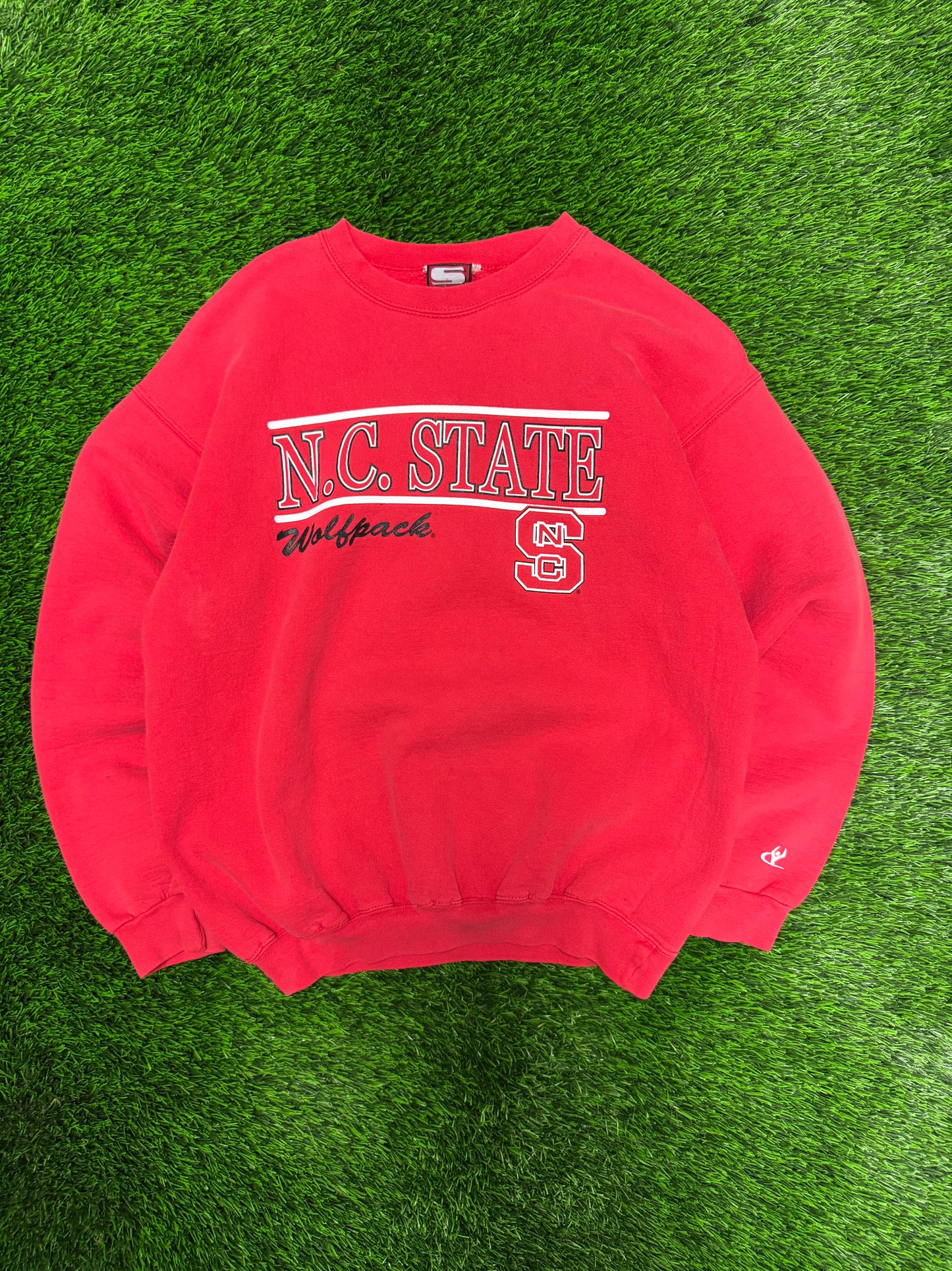 90s NC State University Wolfpack Spell Out Sportex Vintage Crewneck (M)
