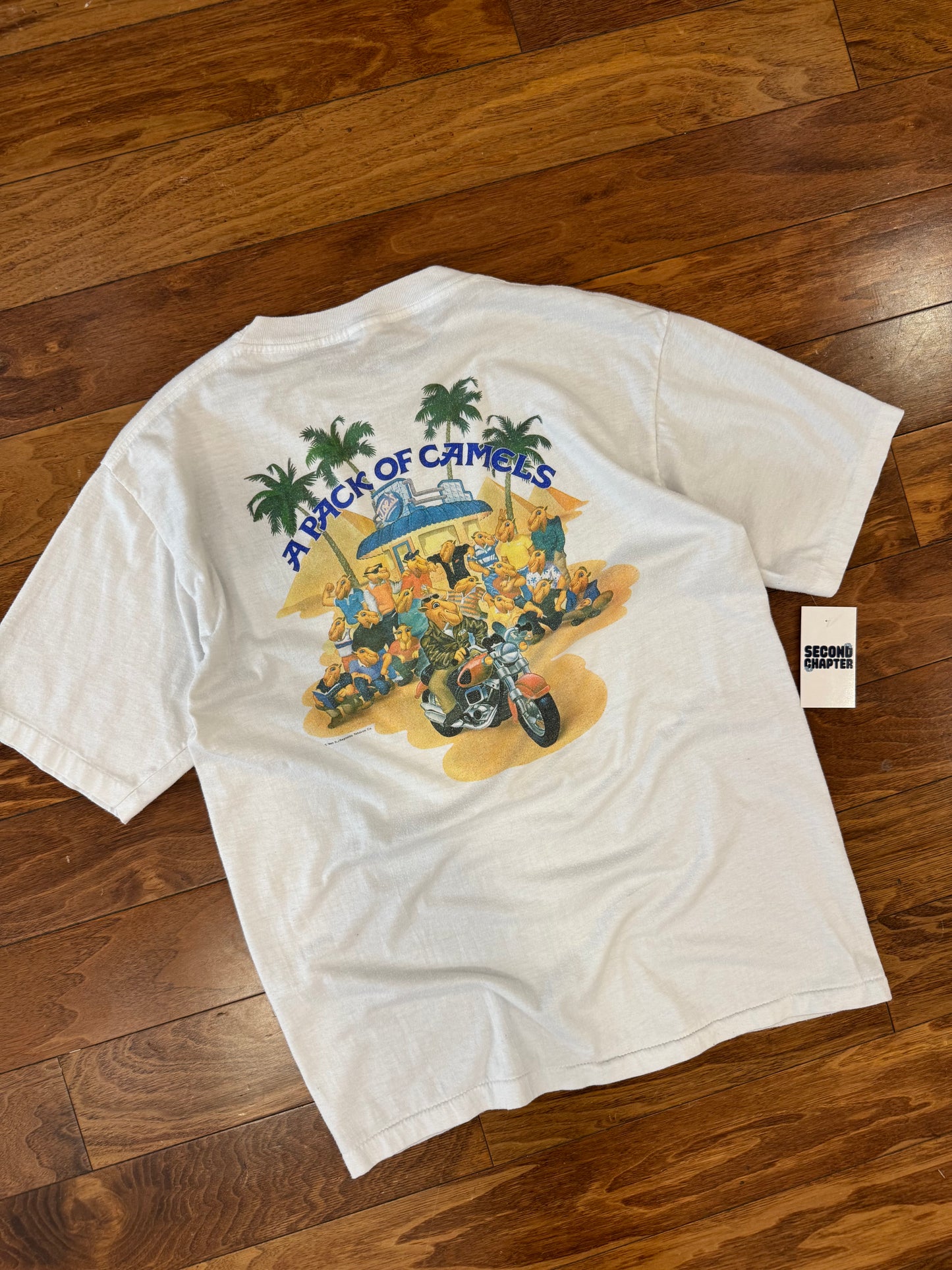 1990 Camel Cigarettes "Pack Of Camels" Pocket Tee (XL)