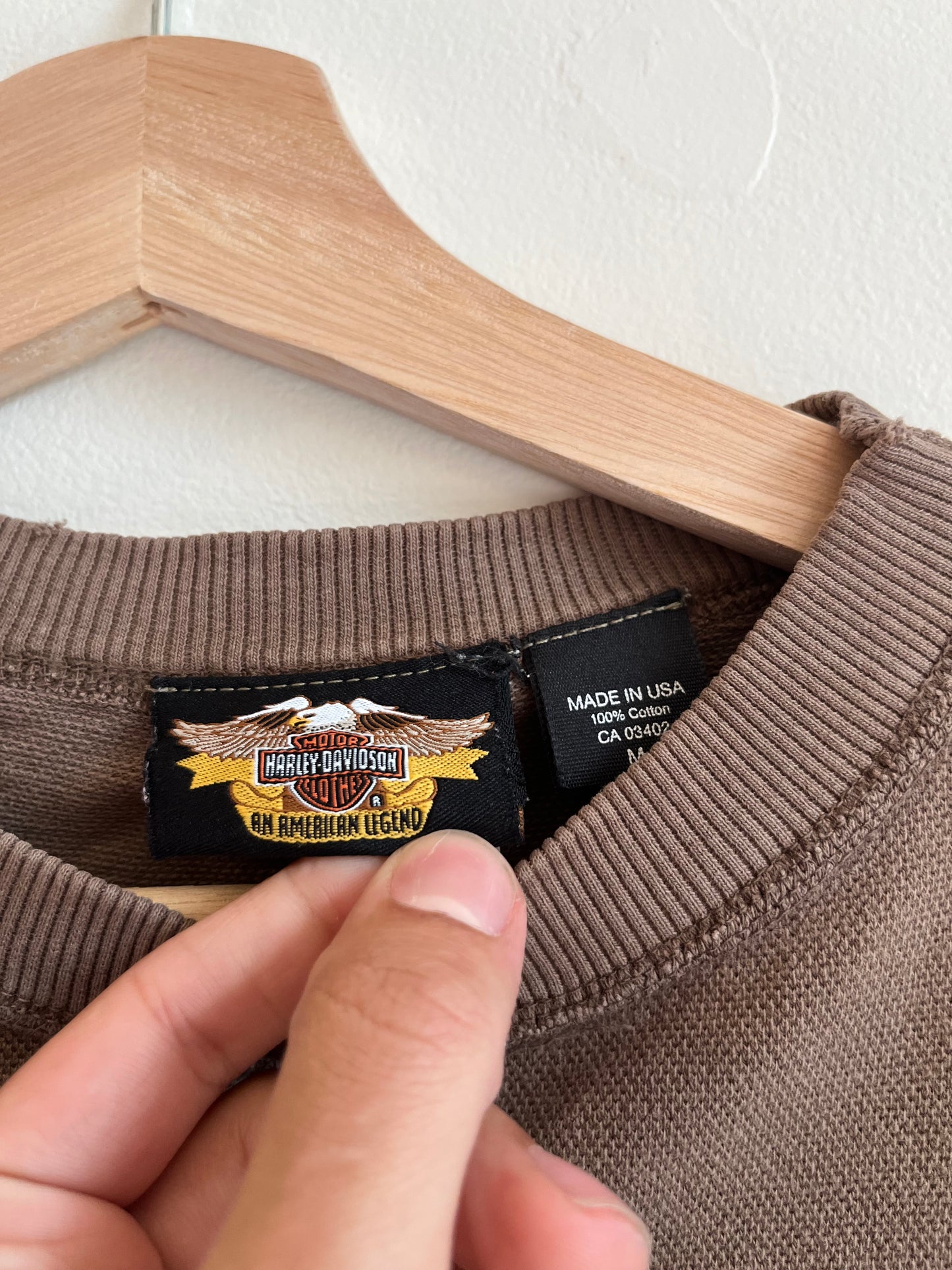 00s Harley Davidson Planet Woven Oversized Long Sleeve Shirt (M)