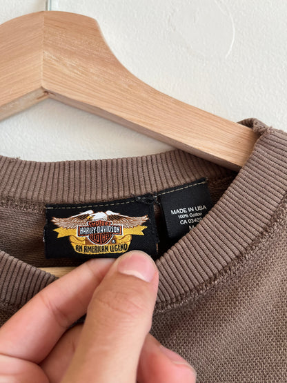 00s Harley Davidson Planet Woven Oversized Long Sleeve Shirt (M)