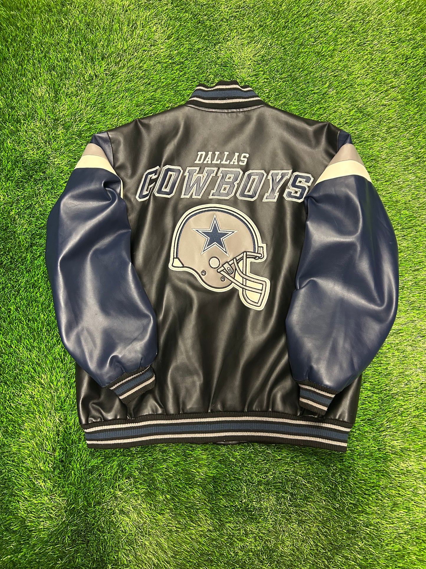 00s Dallas Cowboys NFL Stitched Leather Jacket (XL)