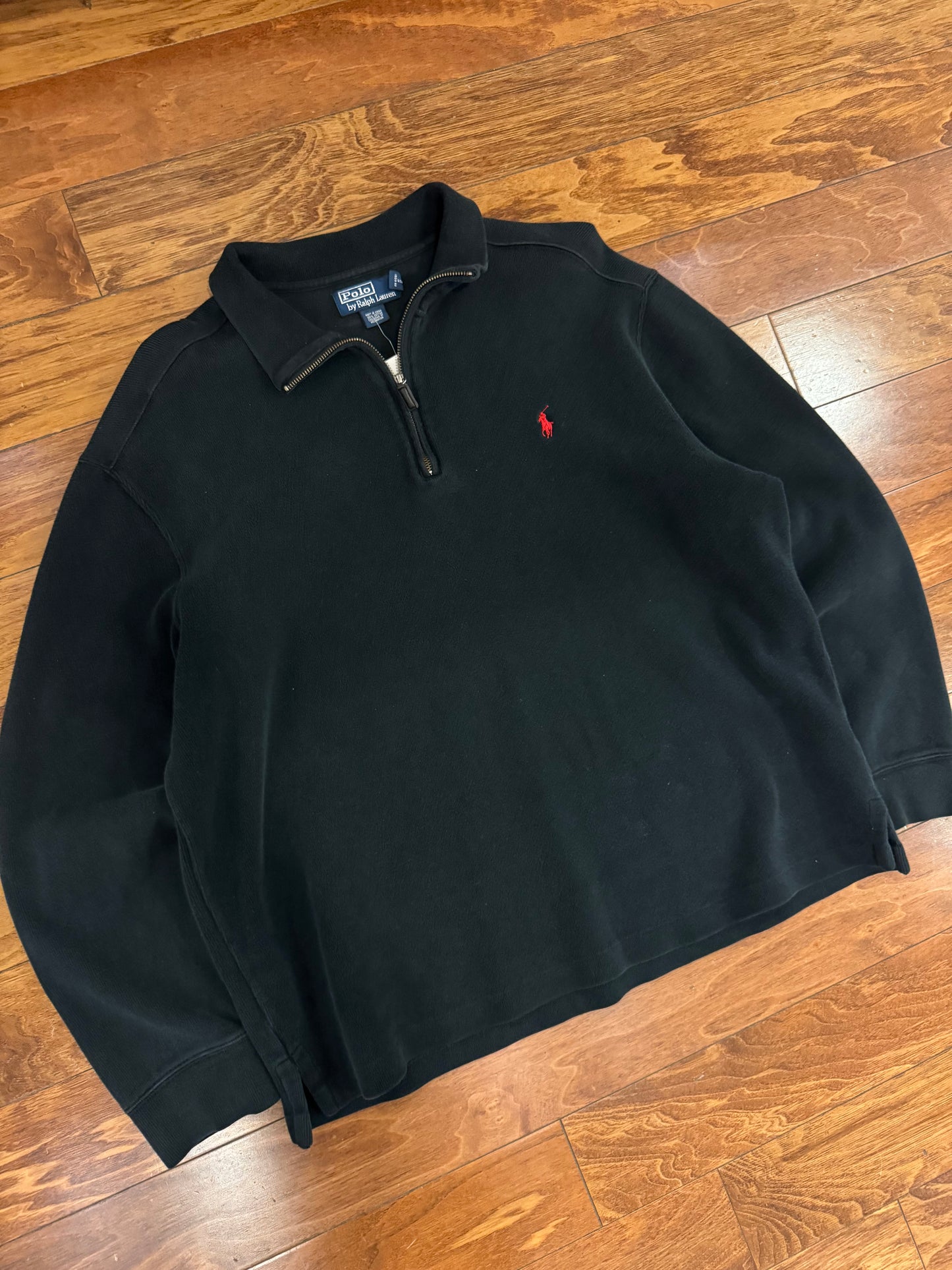 90s Polo Ralph Lauren Quarter Zip Sweater (XL)