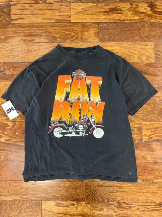 1999 Harley Davidson Fat Boy Faded Vintage Tee (L)