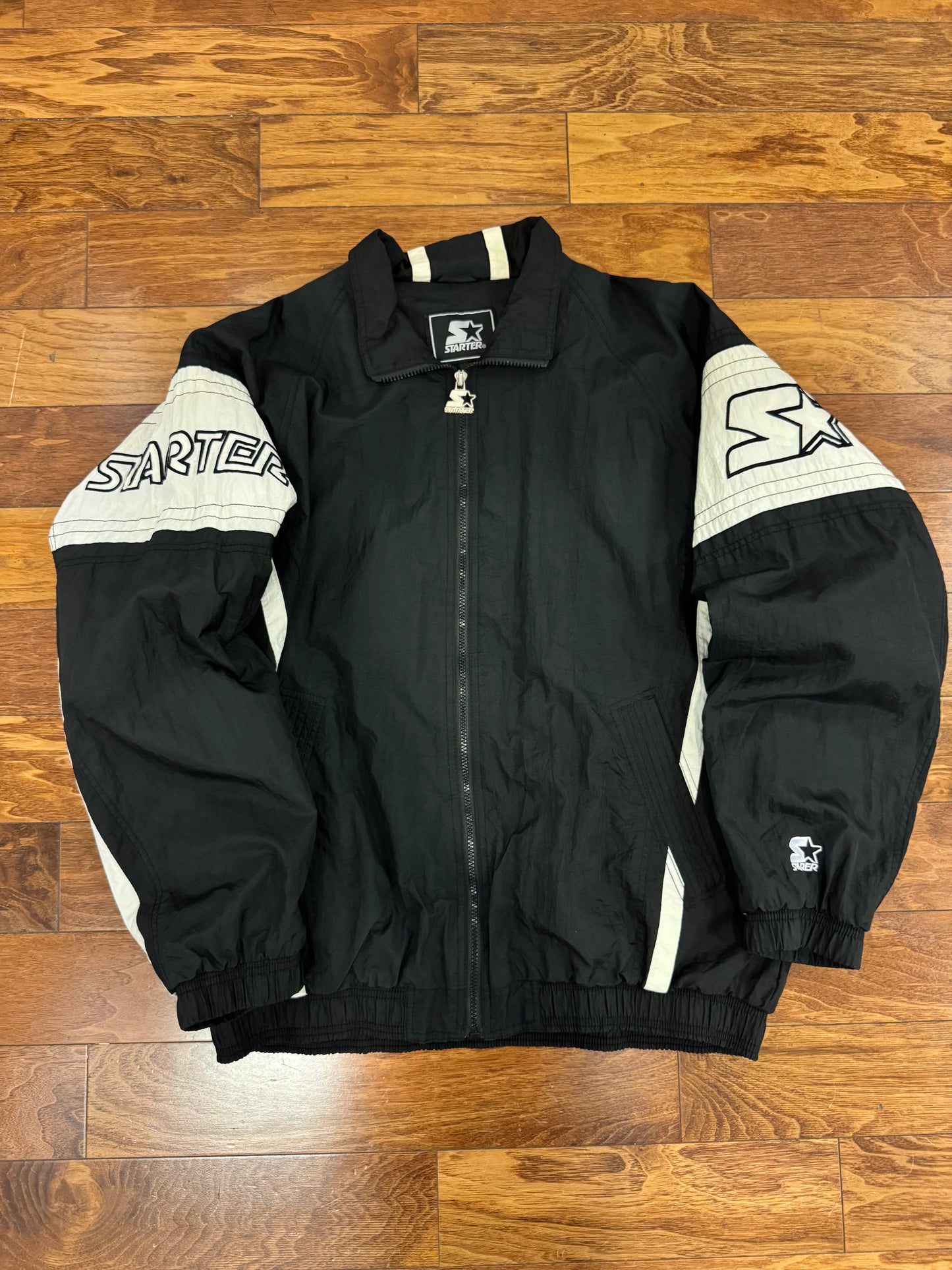 90s Starter Big Spell Out Two Toned Vintage Windbreaker (XXL)