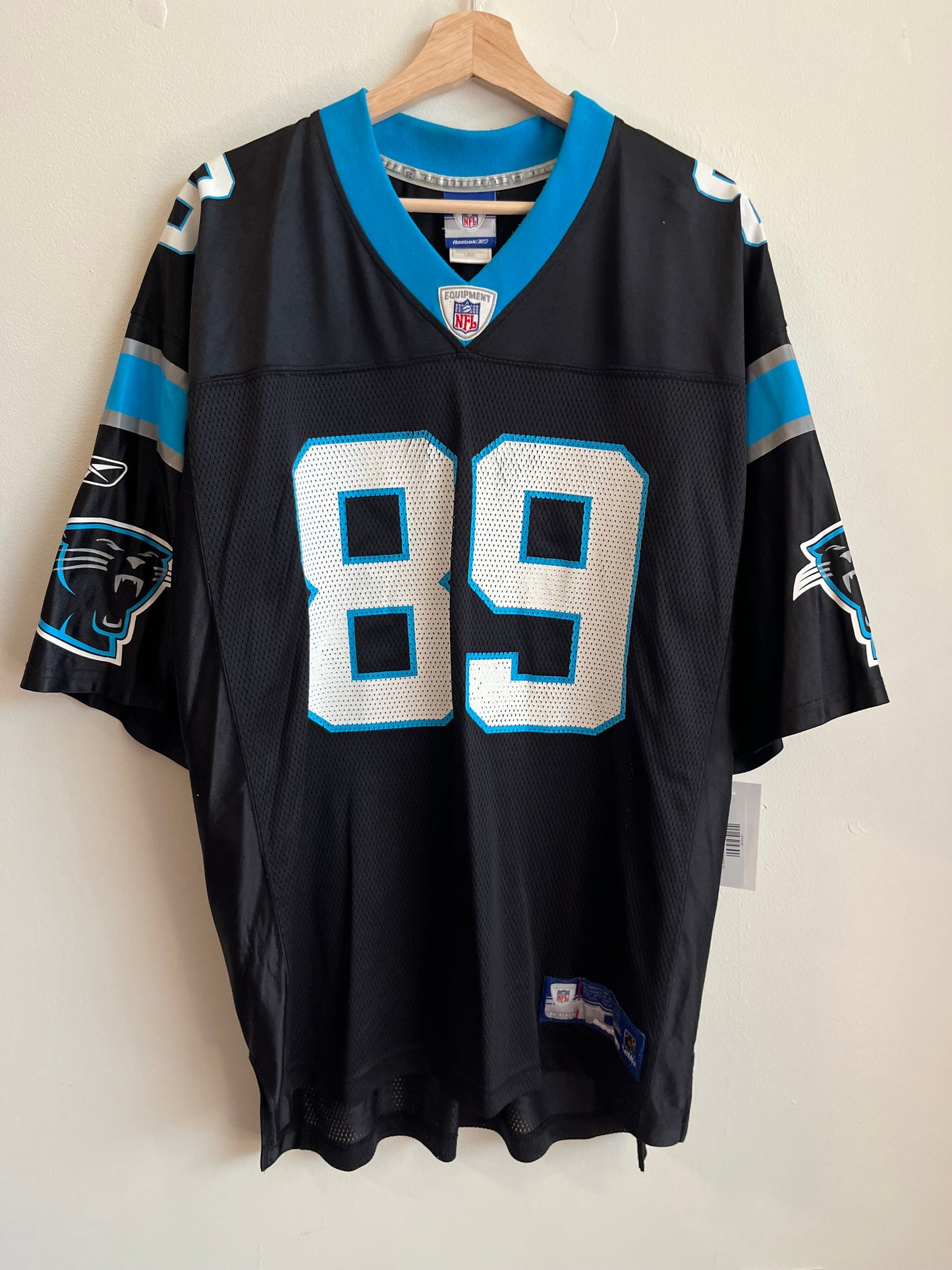 00s Carolina Panthers Steve Smith #89 Home Reebok Jersey (L)