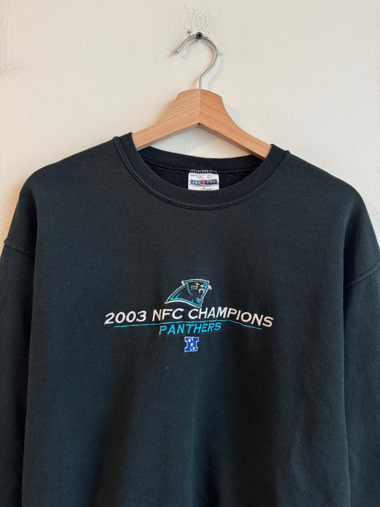2003 Carolina Panthers NFC Champions Jerzees Crewneck (M)