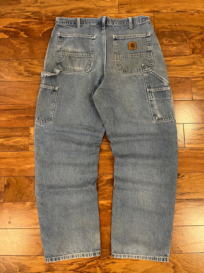 Carhartt Light Wash Carpenter Jeans (34 x 32)