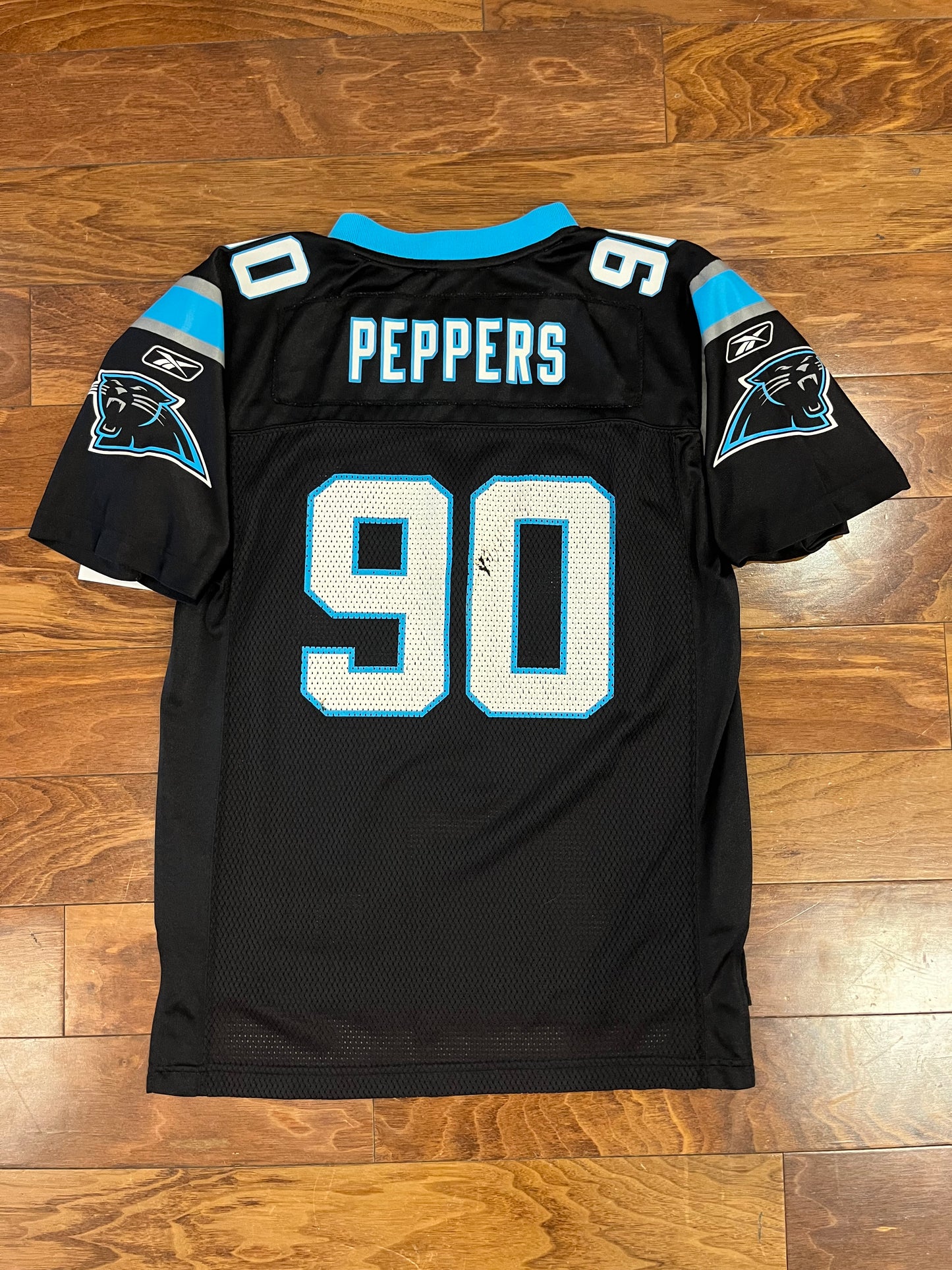 00s Carolina Panthers Julius Peppers Home Jersey (Youth L)