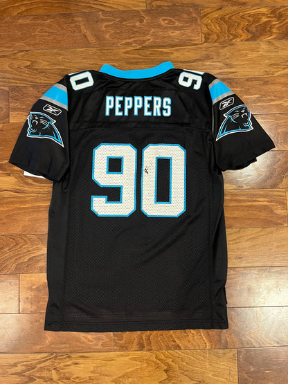 00s Carolina Panthers Julius Peppers Home Jersey (Youth L)