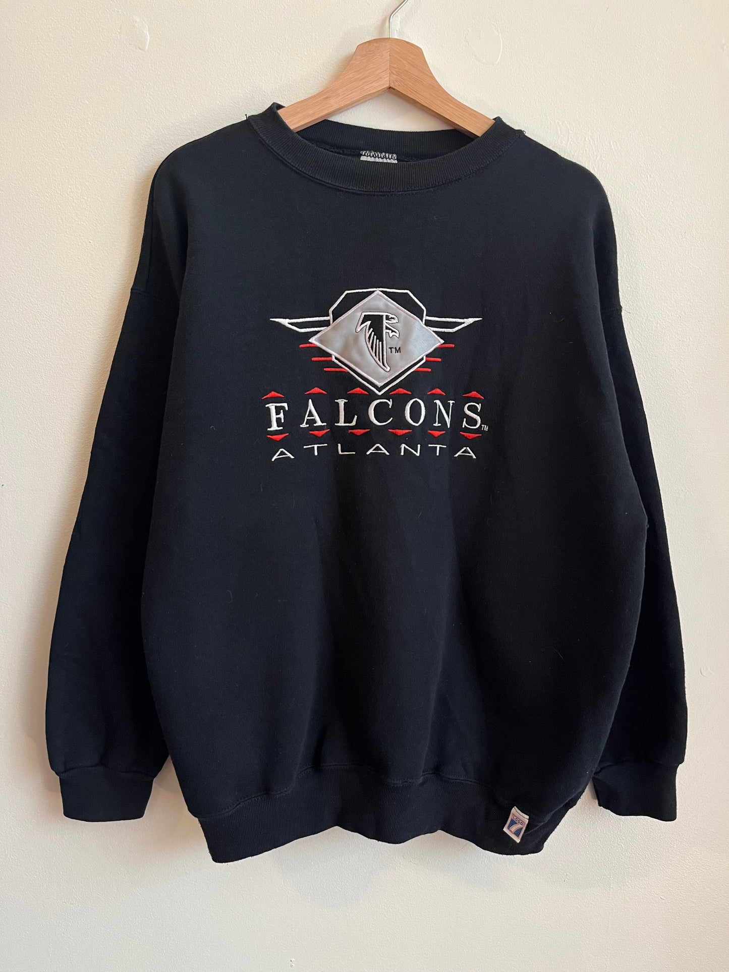 90s Atlanta Falcons Logo 7 Embroidered Crewneck (XL)