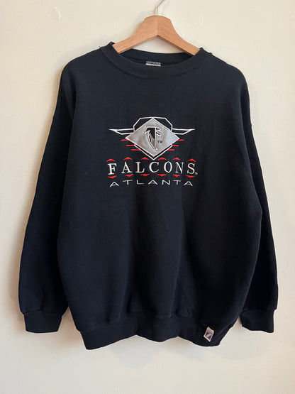 90s Atlanta Falcons Logo 7 Embroidered Crewneck (XL)
