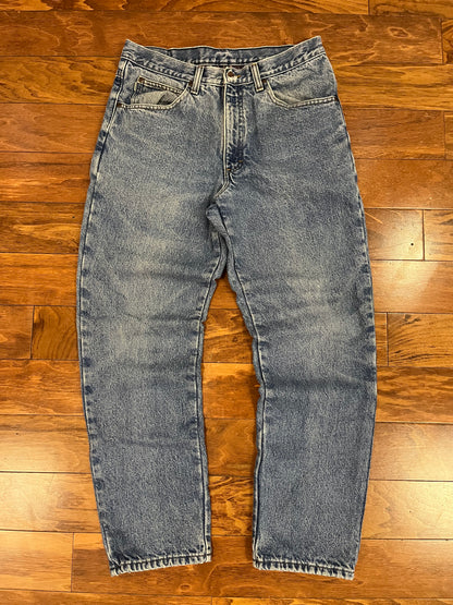 90s LL Bean Flannel Lined Jeans (32 x 30)