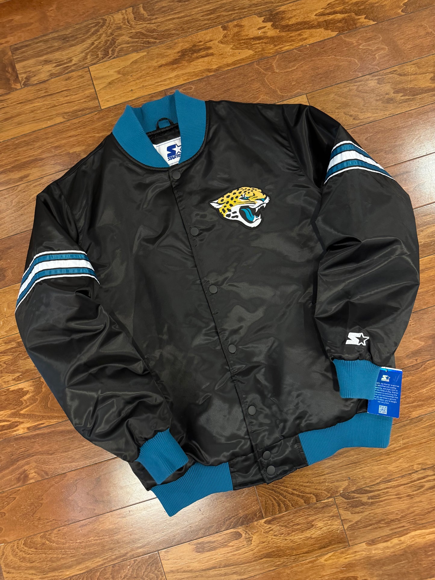 00s Jacksonville Jaguars Vintage Starter Deadstock Satin Jacket (XL)