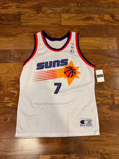 90s Phoenix Suns Kevin Johnson #7 Champion "Sun Burst" NBA Jersey (M)