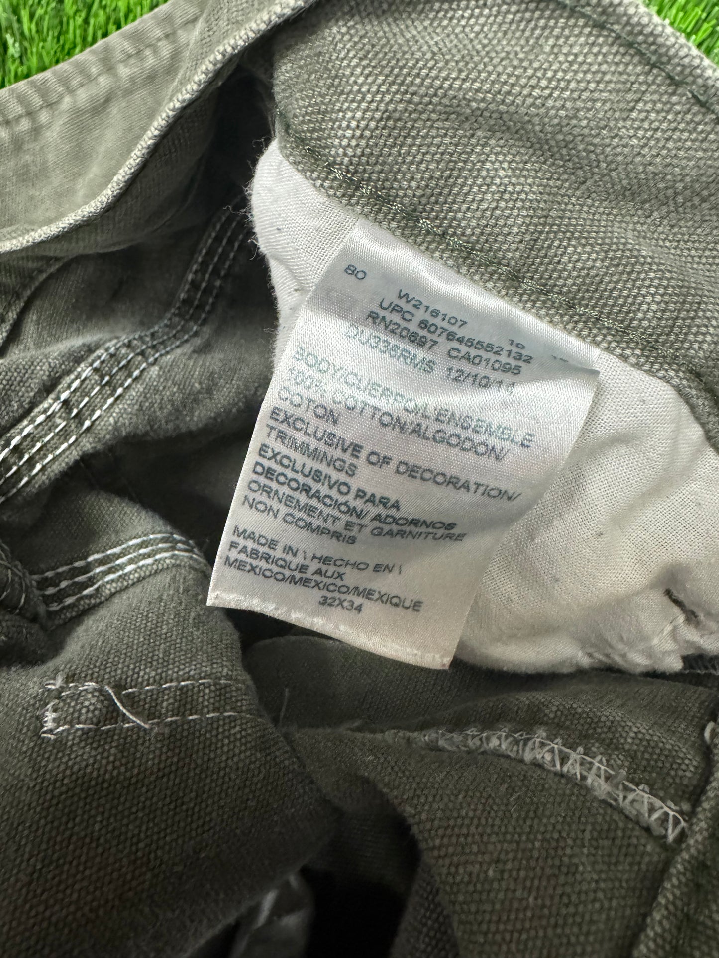 Dickies Olive Green Black Tab Carpenter Workwear Pants (32 x 34)