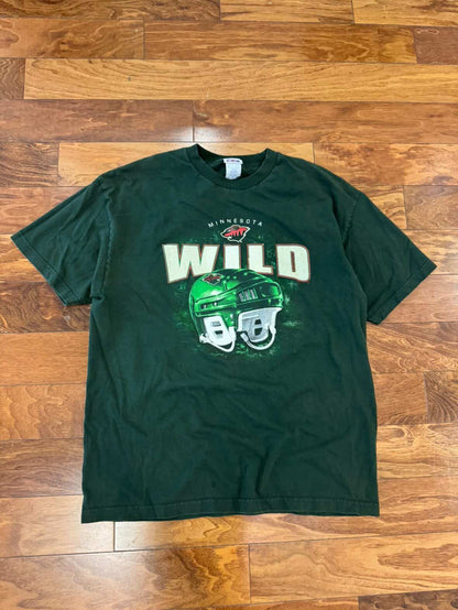 00s Minnesota Wild Vintage NHL Helmet Tee (XL)