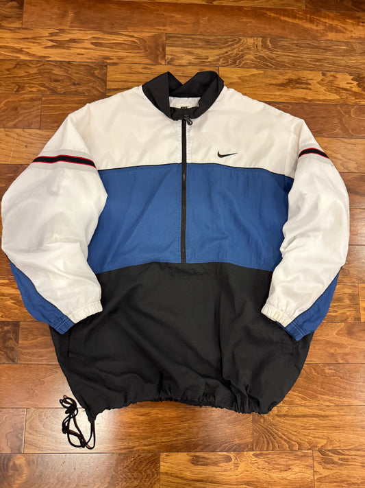 90s Nike Multi-Colored Essential Swoosh Windbreaker (XXL)