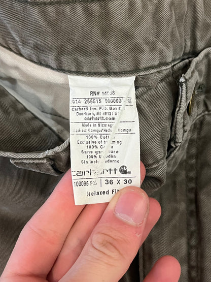 2014 Carhartt Brown Casual Workwear Pants (36x30)