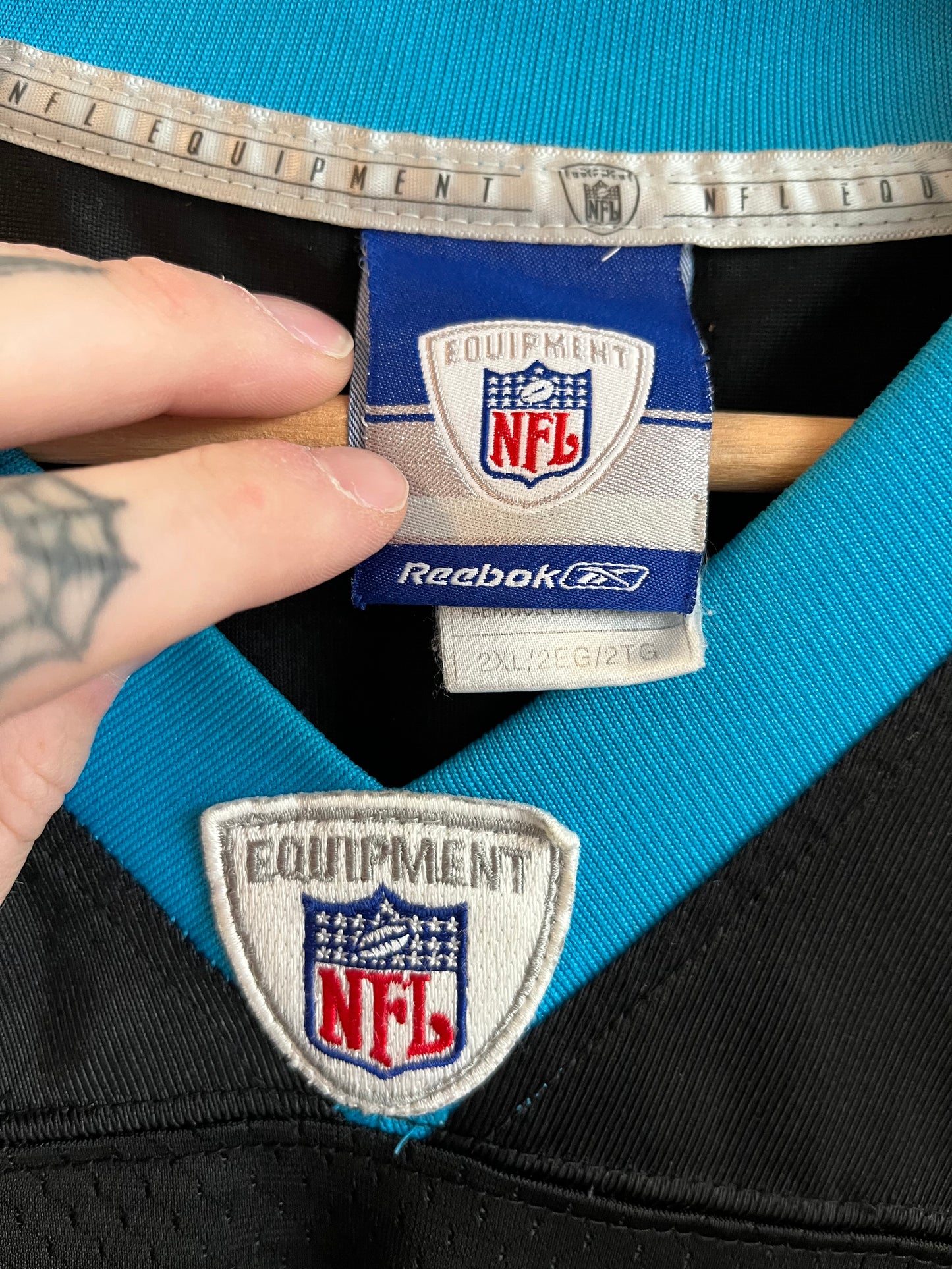 00s Carolina Panthers Steve Smith Stitched Reebok Jersey (XXL)