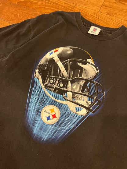 00s Pittsburgh Steelers Helmet Tee (XL)